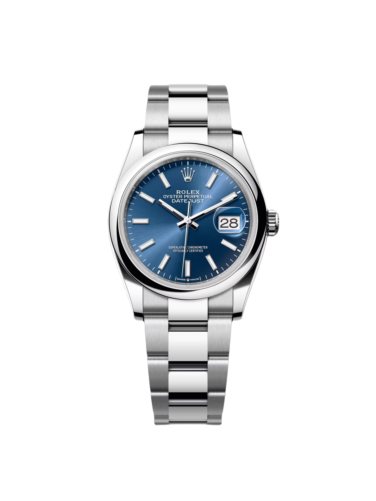 【Super Clone】ROLEX  Datejust 36mm 126200 Stainless Steel Blue Dial Oyster Watch