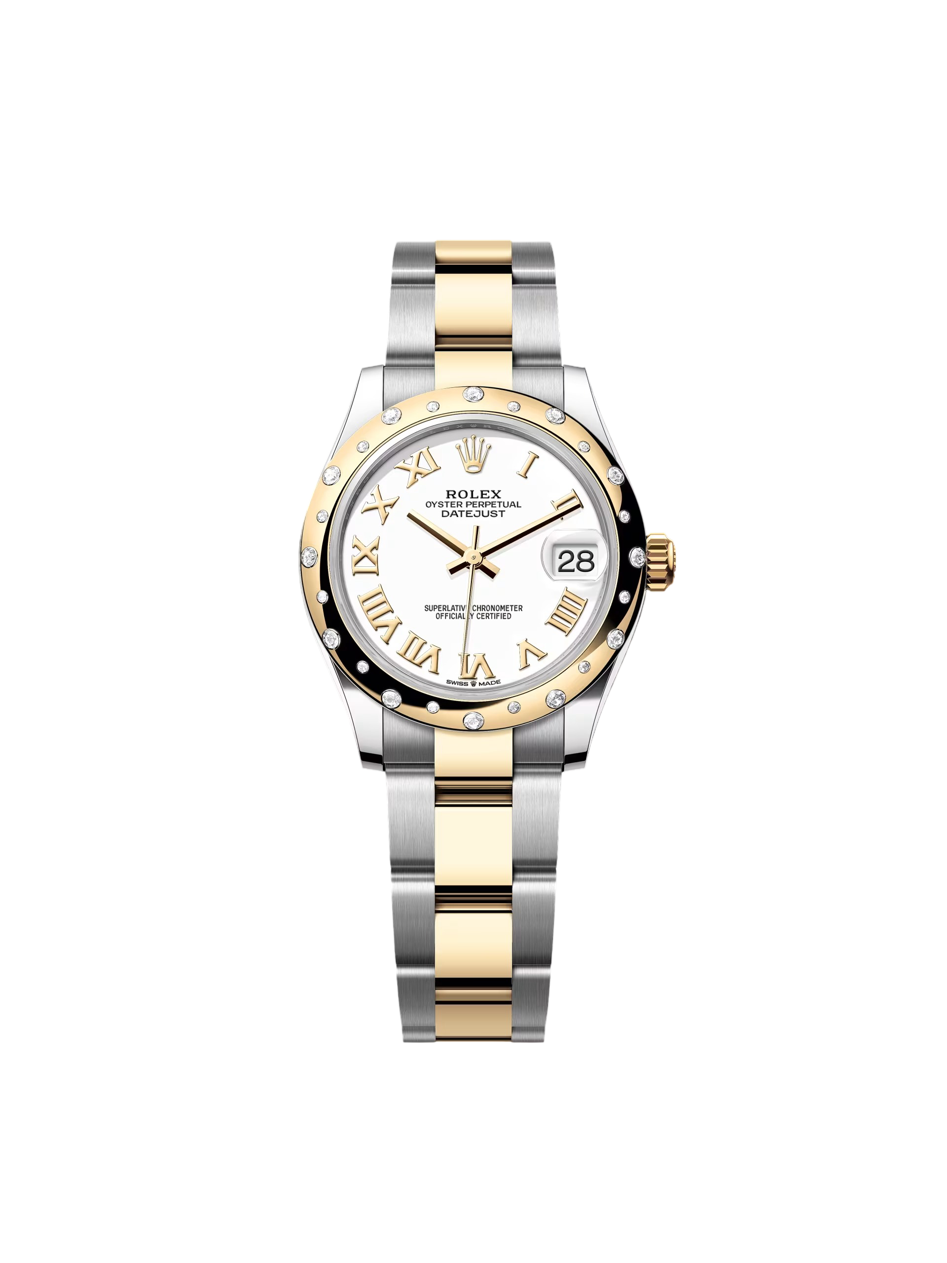 【Super Clone】ROLEX Datejust m278343-0001/0002 White Dial Yellow Rolesor Oyster Watch