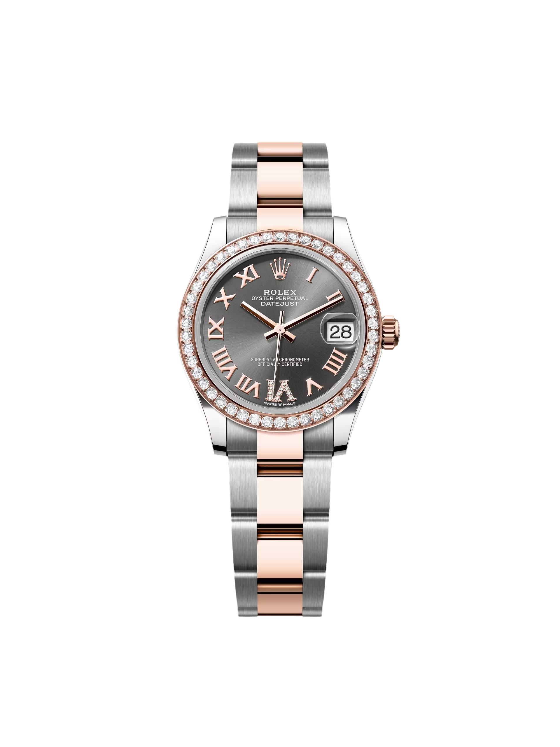 【Super Clone】ROLEX Datejust m278381-0029/0030 Slate Roman Diamond Dial Diamond-Set Bezel 31mm