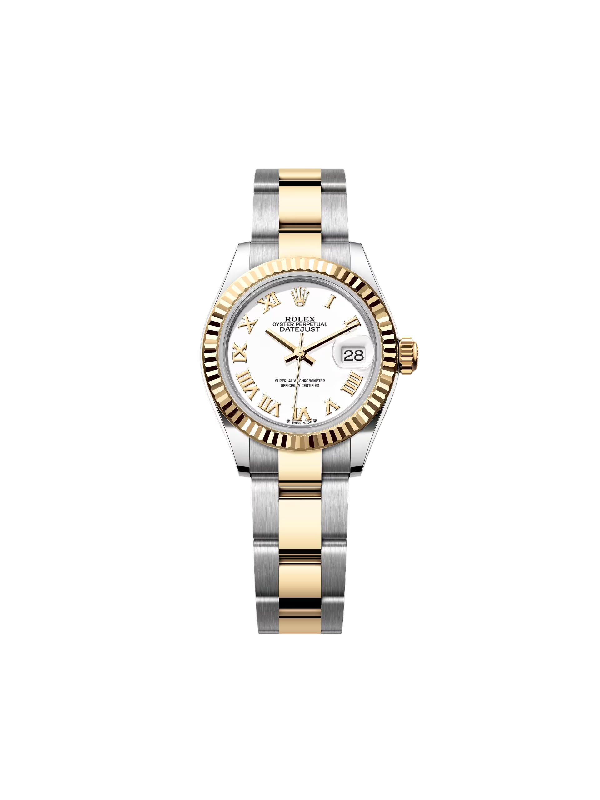 【Super Clone】ROLEX  Lady-Datejust 28mm 279173 White Roman Dial Oyster Bracele