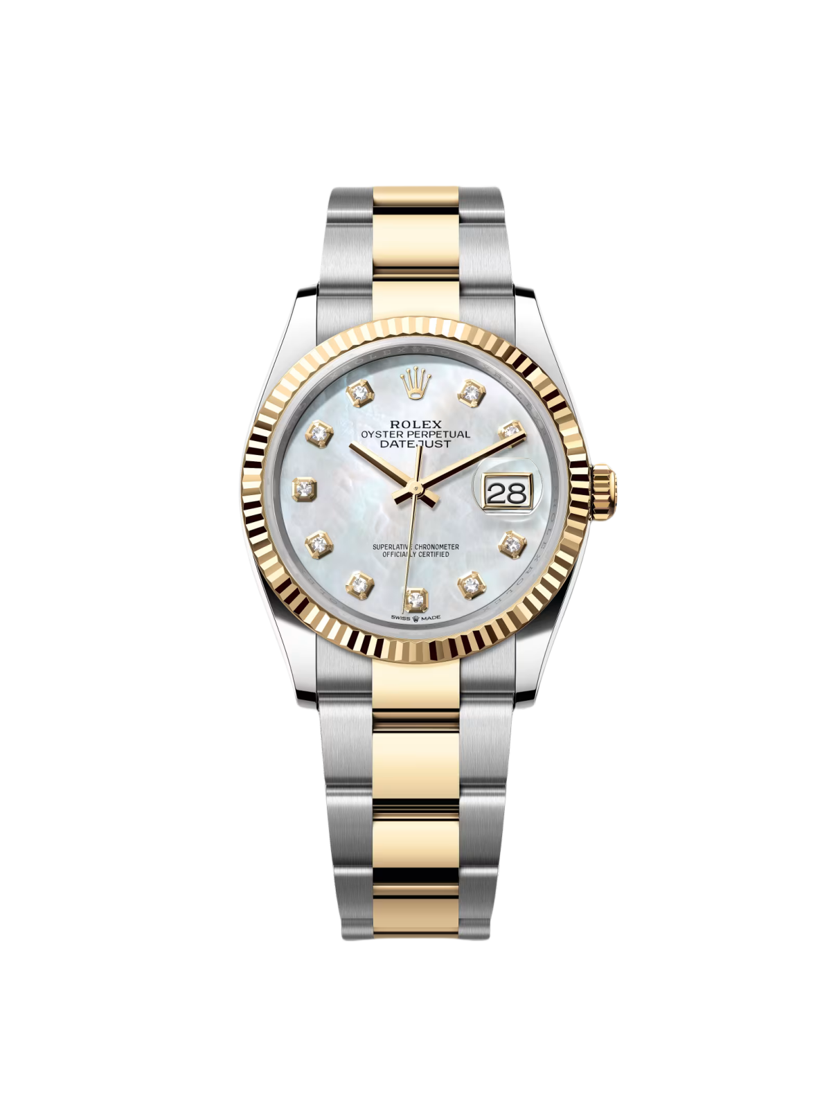 【Super Clone】ROLEX  Datejust 36mm 126233 MOP Diamond Dial Jubilee Two-Tone Bracelet Watch