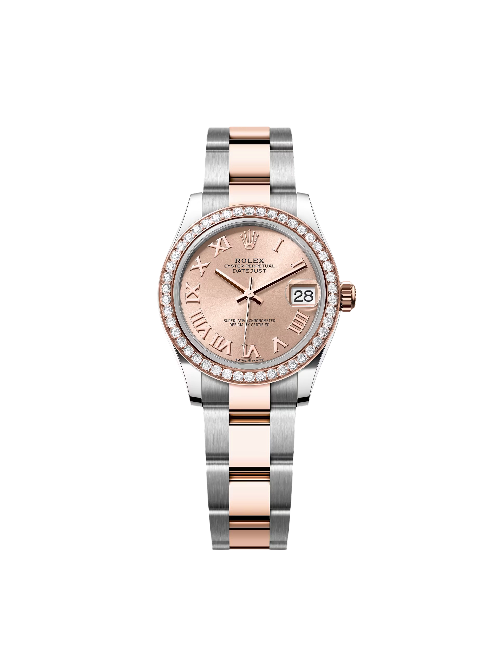 【Super Clone】ROLEX Datejust m278381-0001/0002 Rose Roman Dial Diamond-Set Bezel 31mm