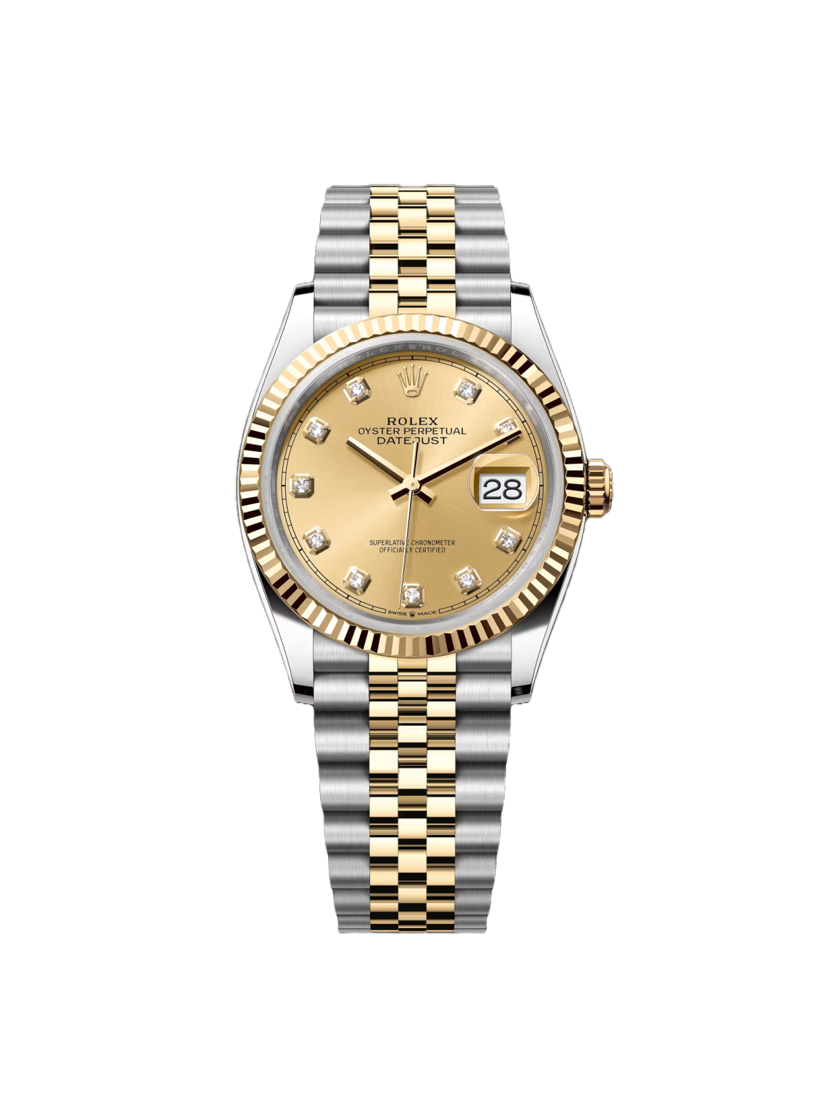 【Super Clone】ROLEX  Datejust 36mm 126233 Champagne Dial Jubilee Bracelet Watch