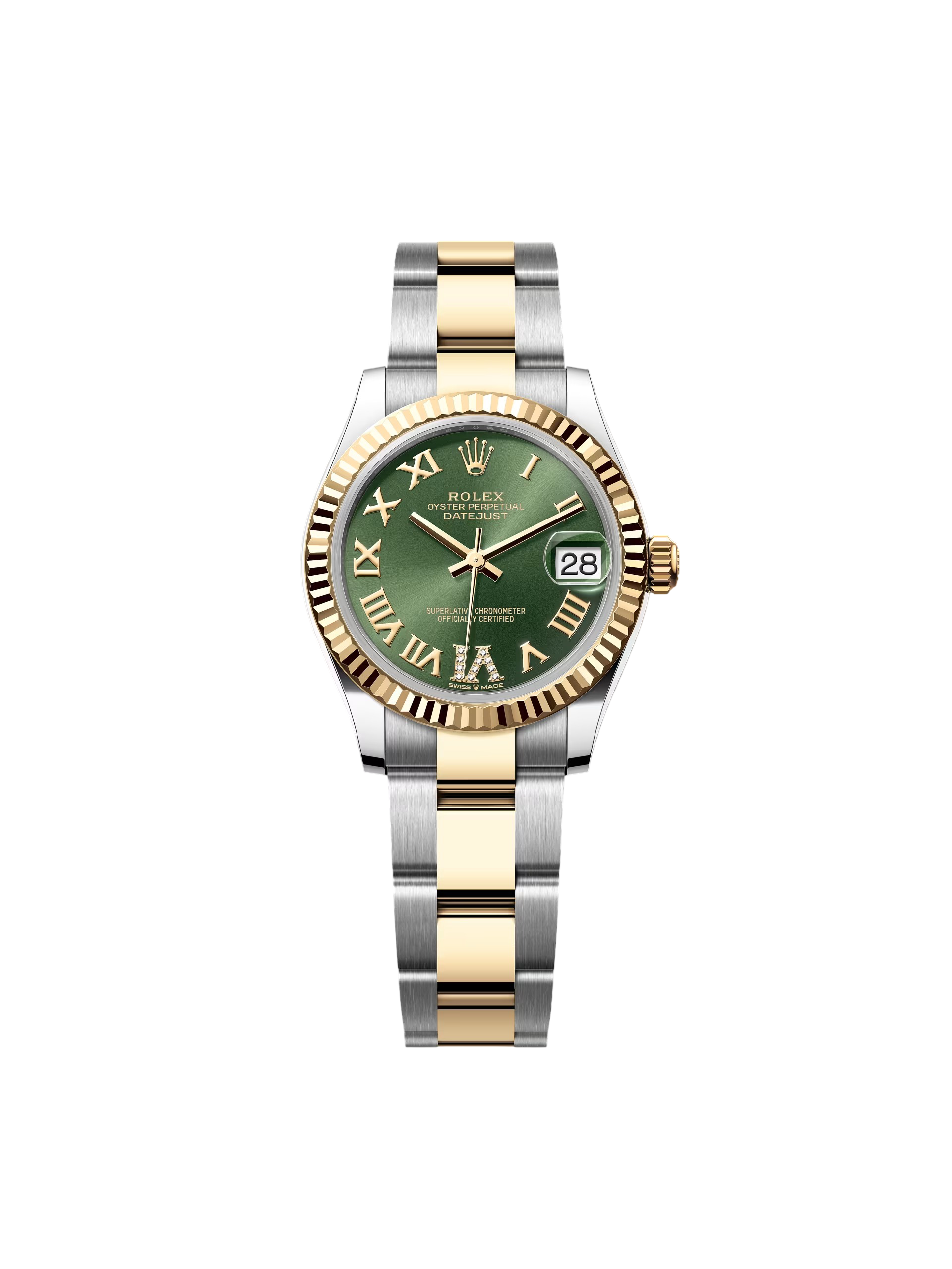 【Super Clone】ROLEX Datejust m278273-0015/0016 31mm Olive Green Dial Stainless Steel and Yellow Gold Oyster Watch