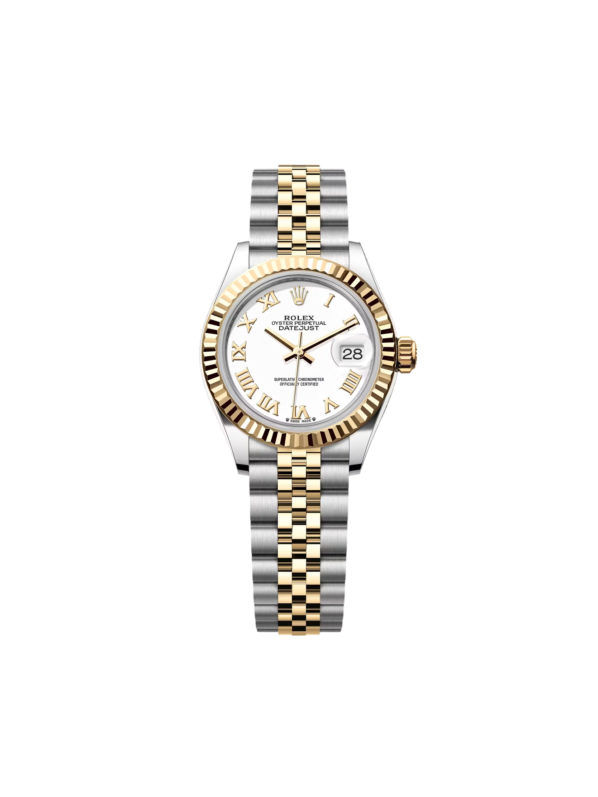 【Super Clone】ROLEX  Lady-Datejust 28mm 279173 White Roman Dial Oyster Bracele
