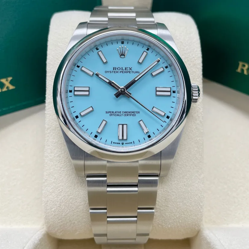 【Super Clone】ROLEX Oyster Perpetual 36mm 126000-0006 Tiffany Blue Turquoise Dial