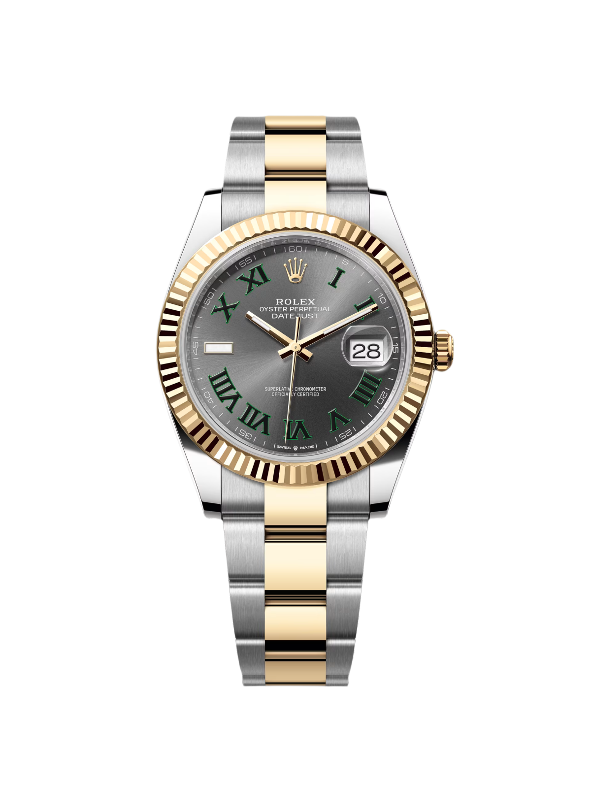 【Super Clone】ROLEX  Datejust 41mm 126333 Two-Tone Yellow Gold Fluted Bezel 