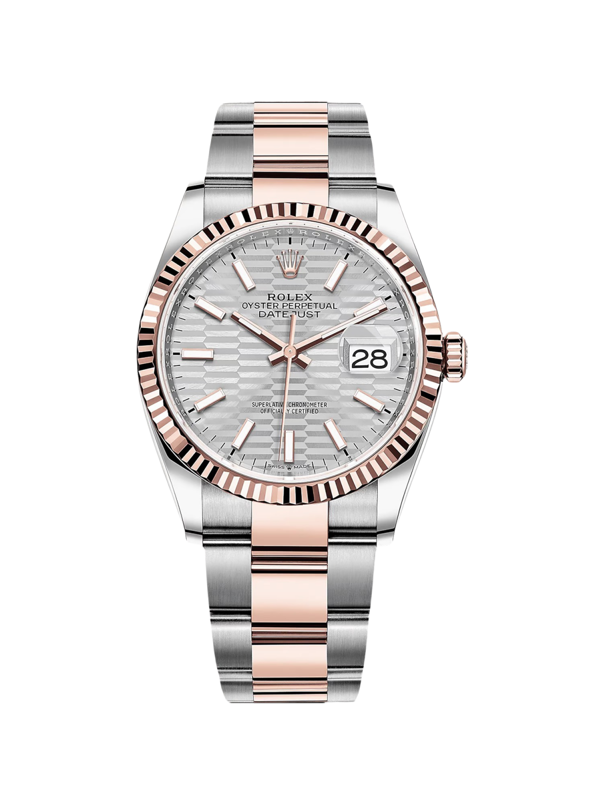 【Super Clone】ROLEX  Datejust 36mm 126231 Silver Fluted Motif Dial Jubilee Bracelet