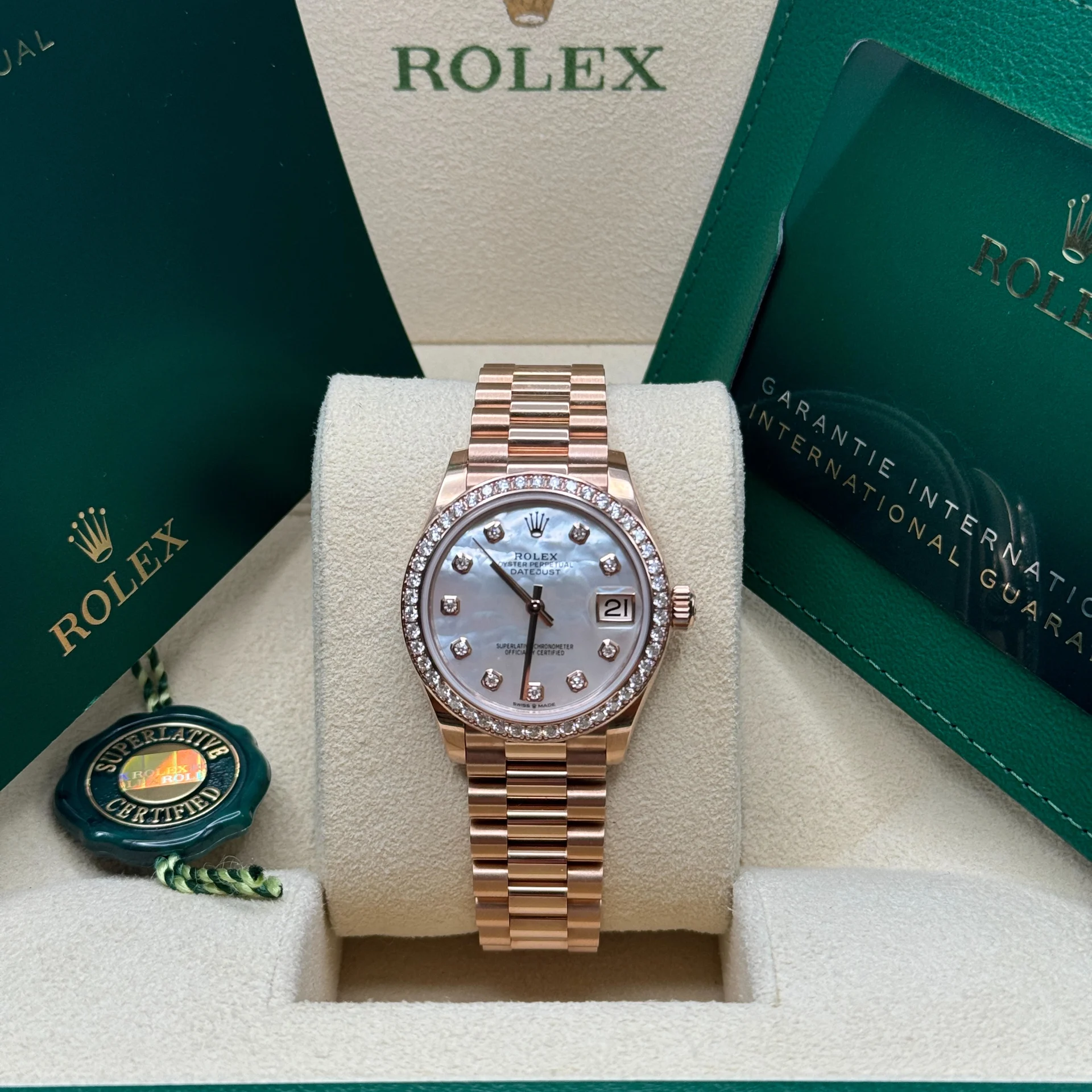 【Super Clone】ROLEX Datejust m278285RBR-0005 Mother-of-Pearl 31mm Dial
