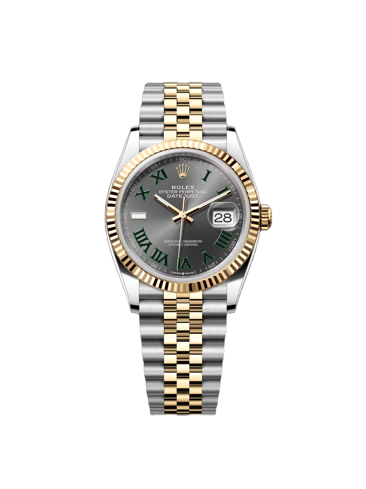 【Super Clone】ROLEX  Datejust 36mm 126233 Wimbledon Slate Dial Oyster Bracelet Watch