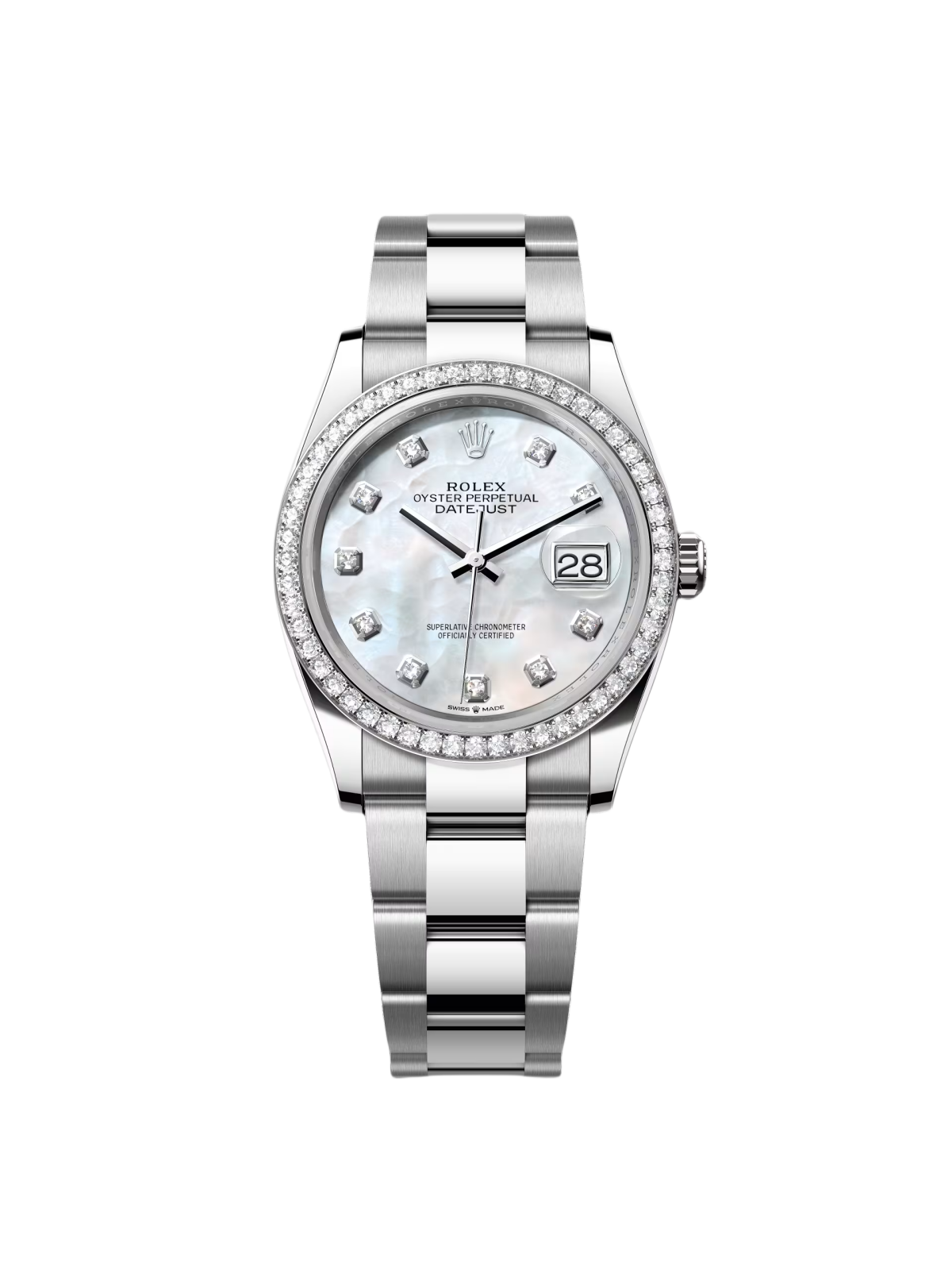 【Super Clone】ROLEX  Datejust 36mm 126284 Mother-of-Pearl Dial Oyster Bracelet