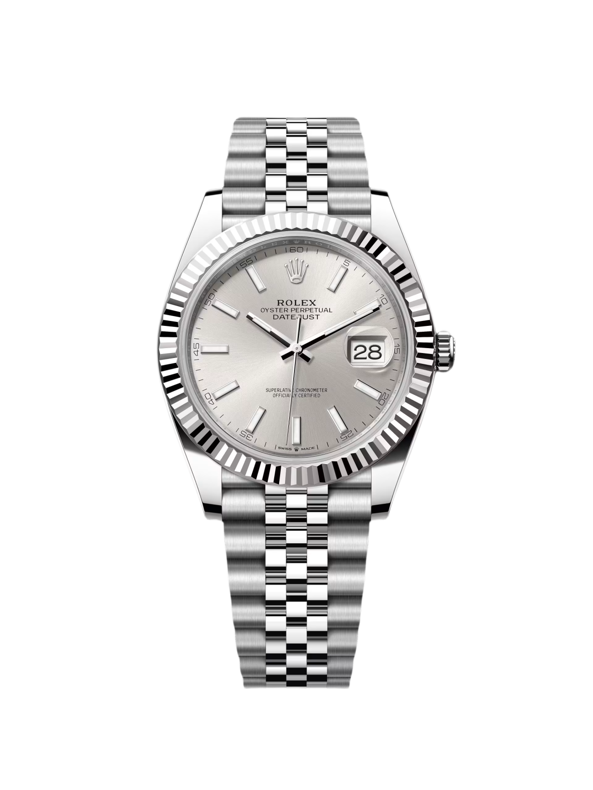 【Super Clone】ROLEX  Datejust 41mm 126334 Silver Index Jubilee Stainless Steel Mens Watch