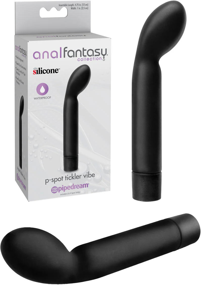 Pipedream Anal Fantasy Collection P Spot Tickler Vibe 5.75 inch Black Prostate Vibrator
