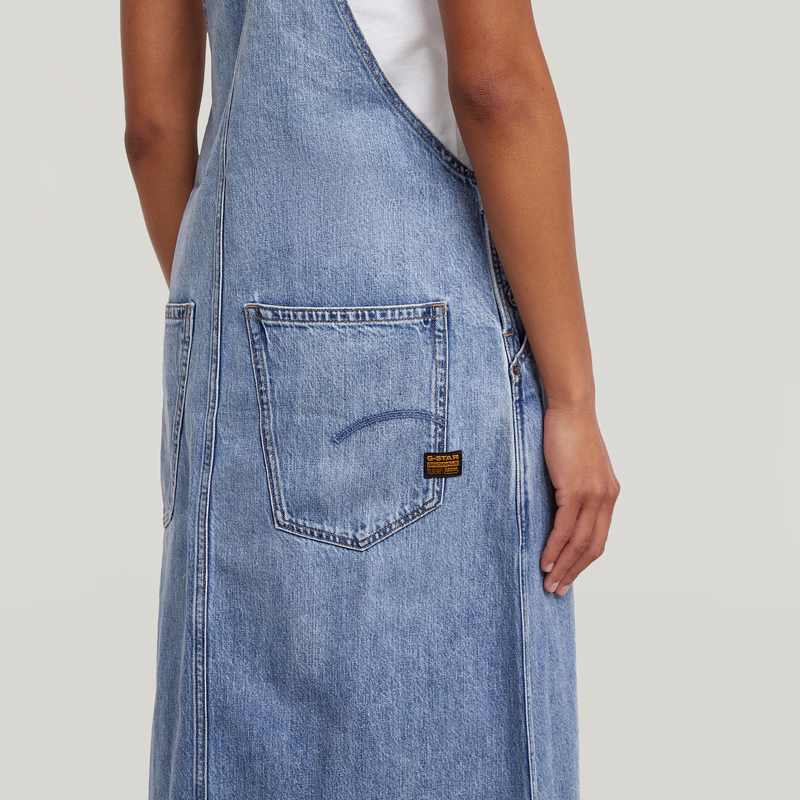 Skater Maxi Dungaree Dress