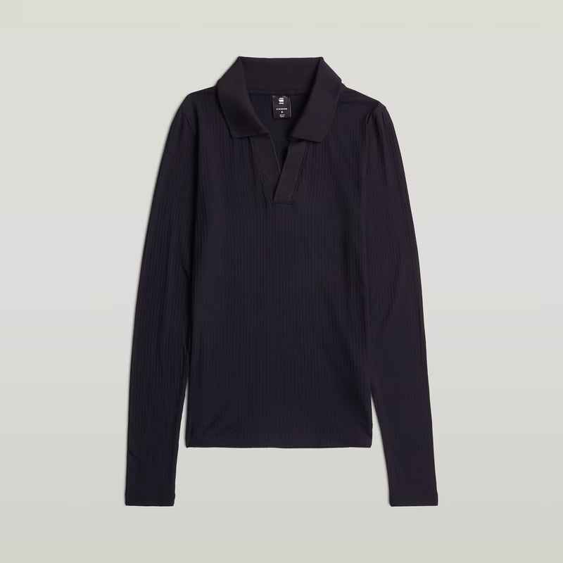 Ribbed Slim Polo