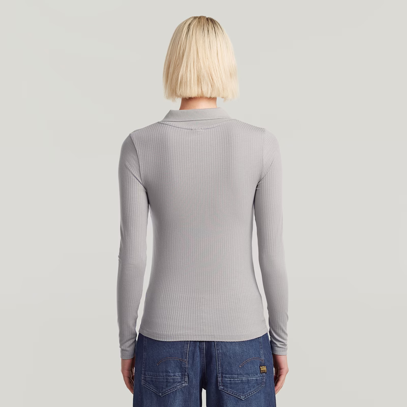 Ribbed Slim Polo