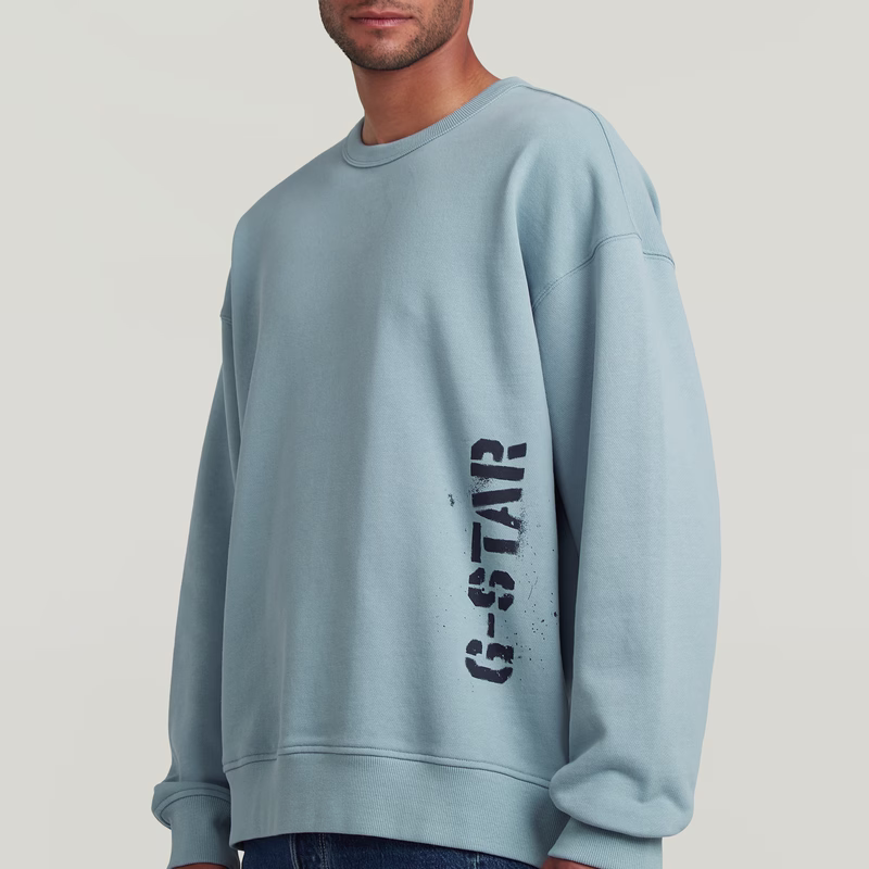 Sprayed 89 Graphic Loose Sweater