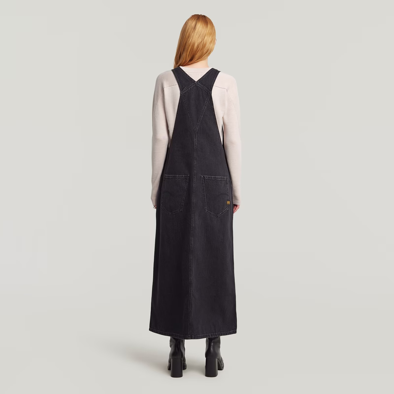 Skater Maxi Dungaree Dress