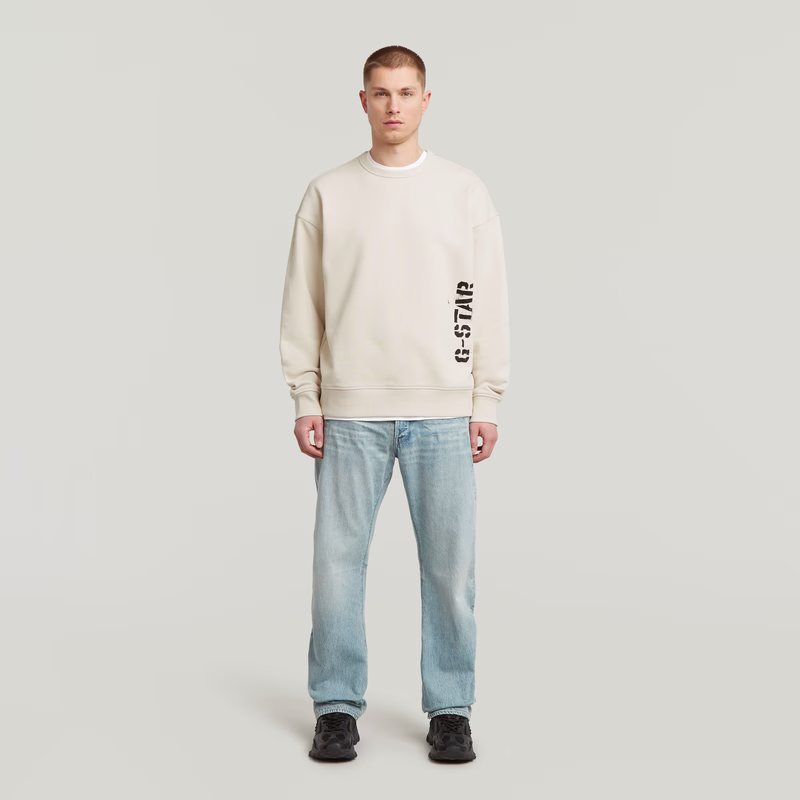 Sprayed 89 Graphic Loose Sweater