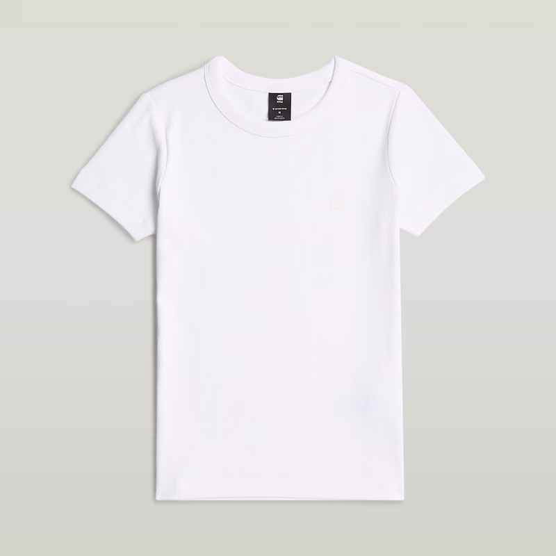 Rib Cap Sleeve T-Shirt