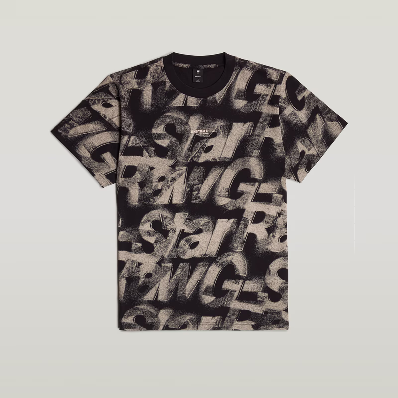 Sprayed Letters Loose T-Shirt