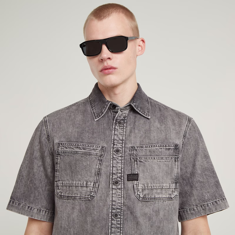 Slanted Double Pocket Shirt