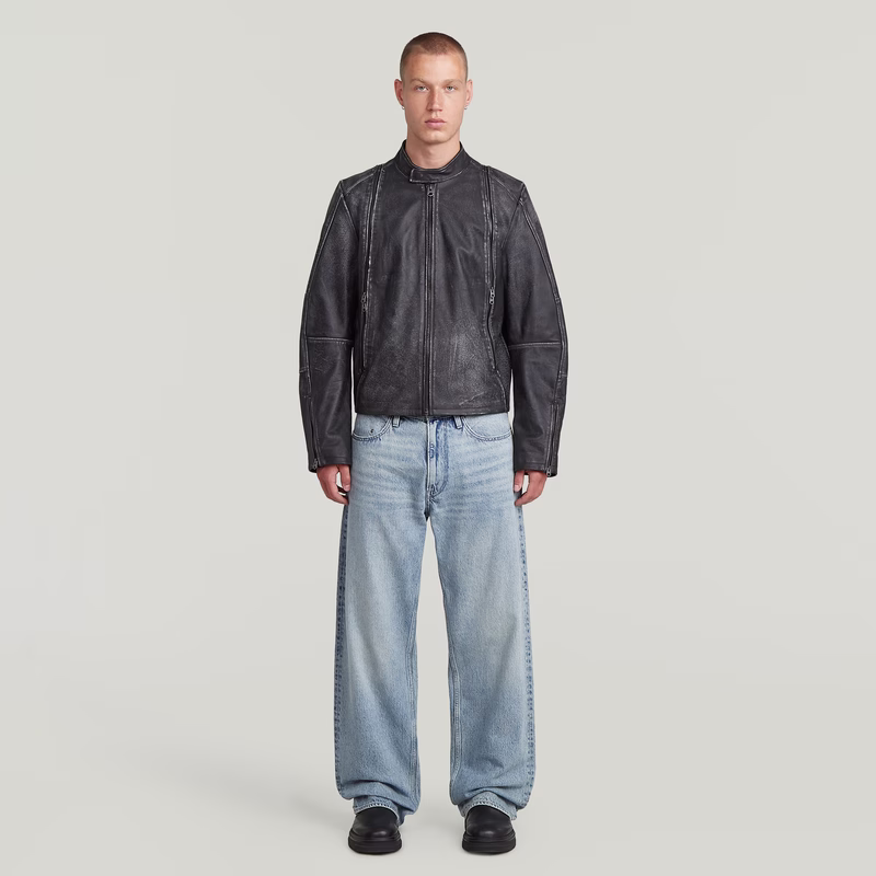Leather Blouson Jacket