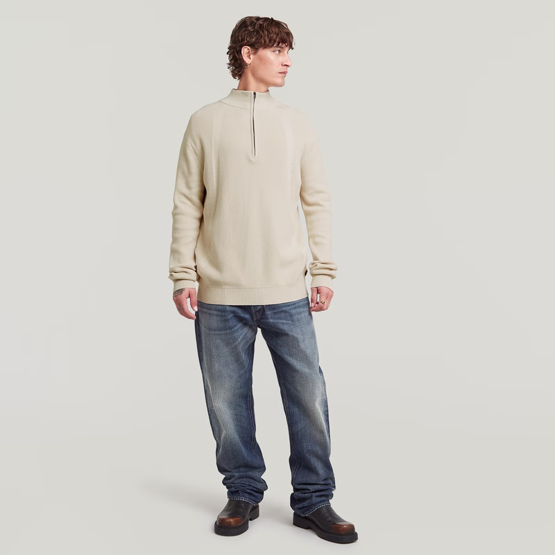 Structure Half Zip Knit
