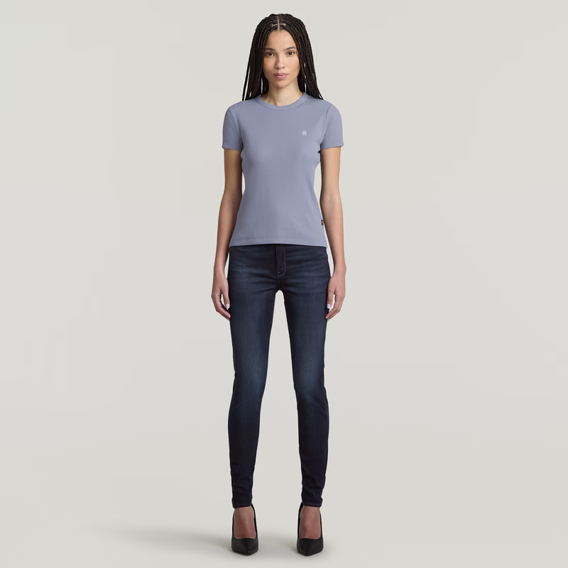 Rib Cap Sleeve T-Shirt