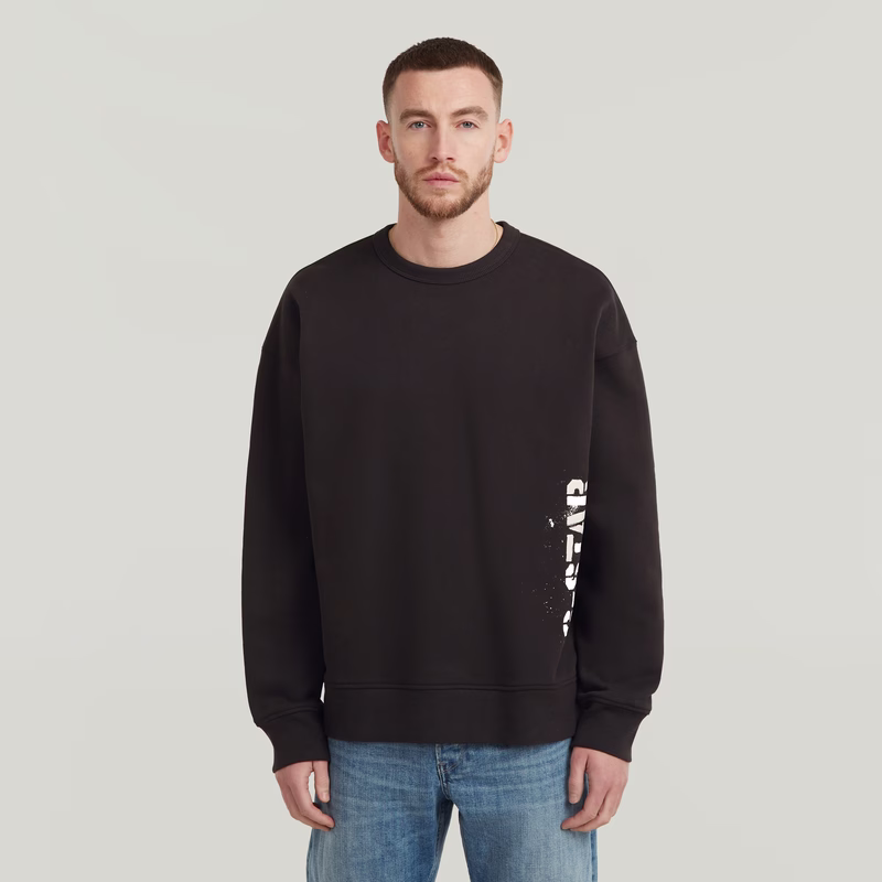 Sprayed 89 Graphic Loose Sweater