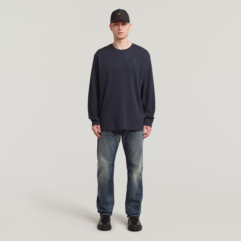 Back Embro Text Loose T-Shirt