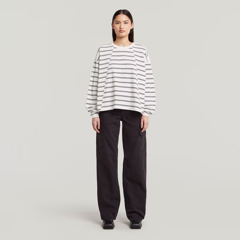 A-Line Stripe Oversized T-Shirt
