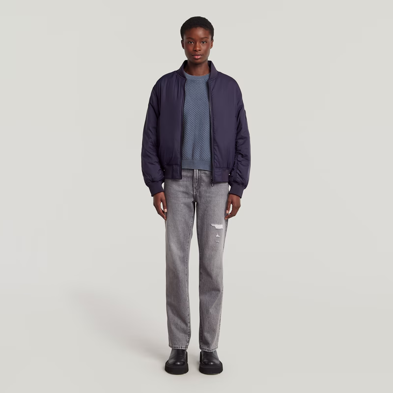 Overdyed Structure Knitted Sweater