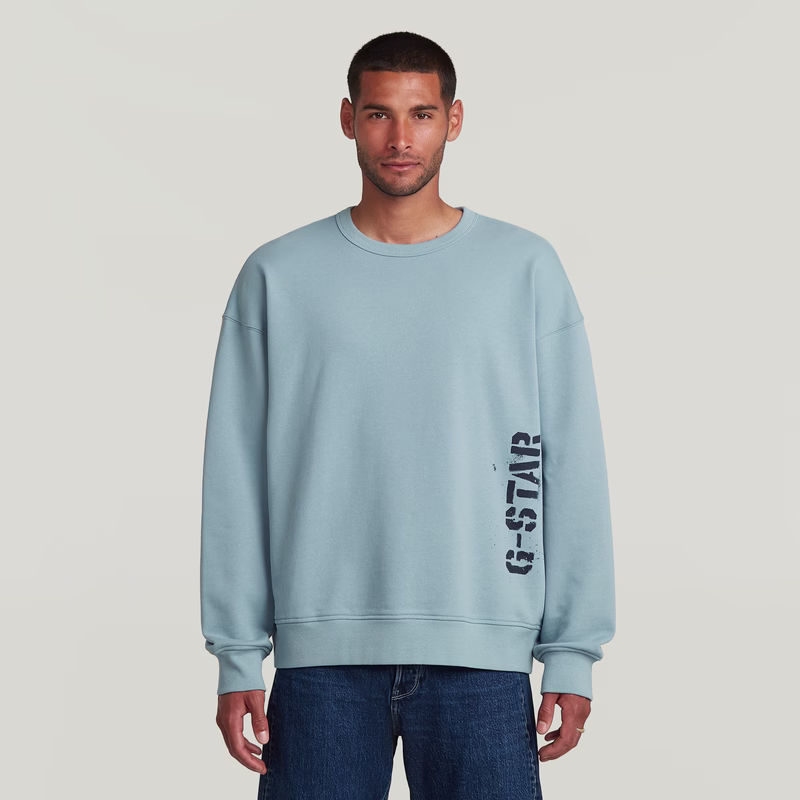 Sprayed 89 Graphic Loose Sweater