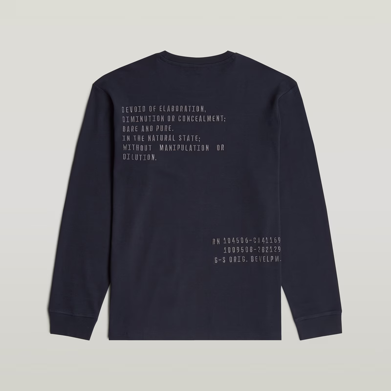 Back Embro Text Loose T-Shirt