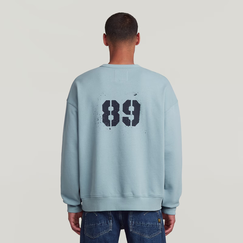 Sprayed 89 Graphic Loose Sweater