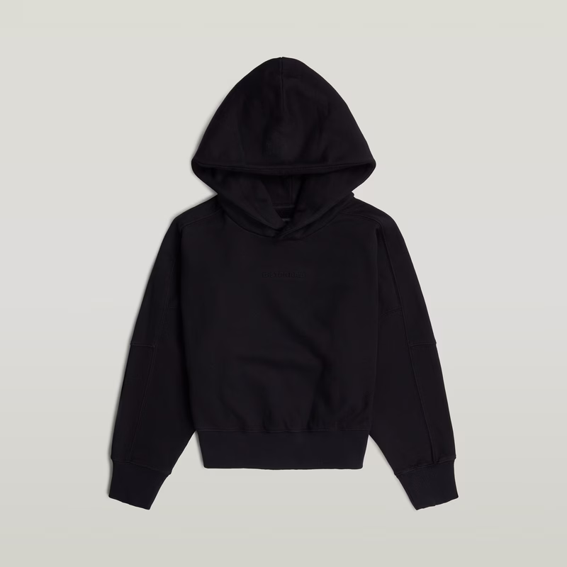 Embossed Oversized Hooded Sweater