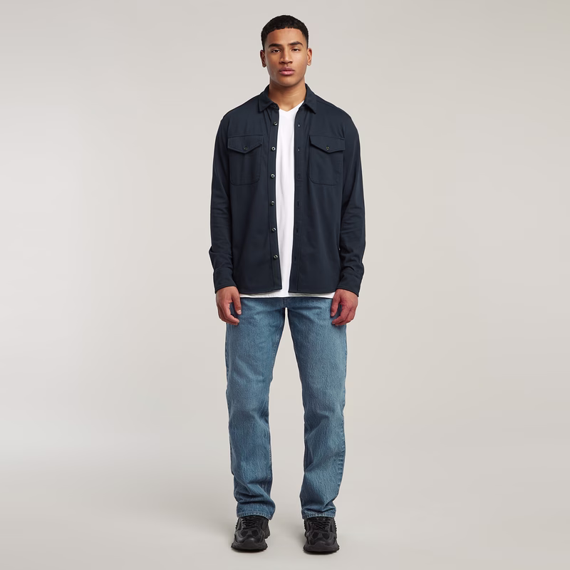 Jersey Shirt Marine Pockets