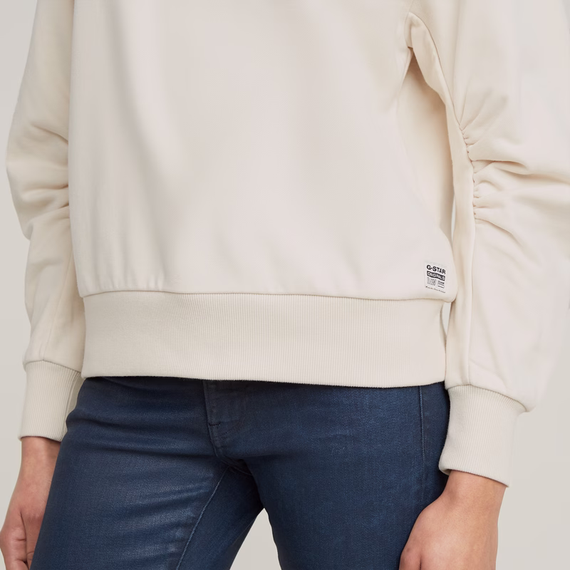 Asymmetric Button Mock Sweater
