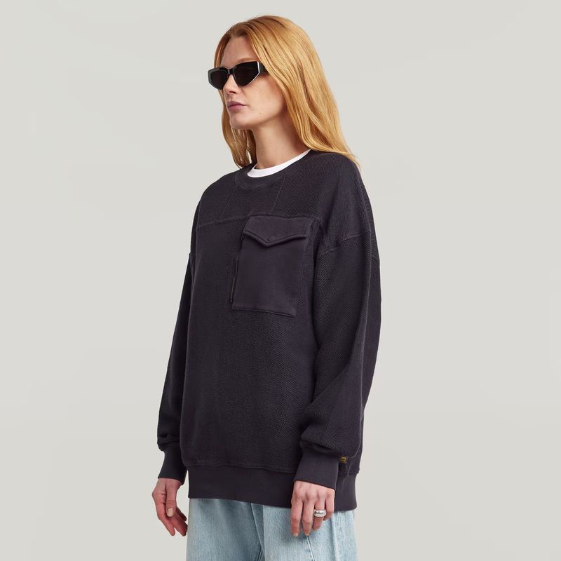 Oversized Pocket Mix Sweater