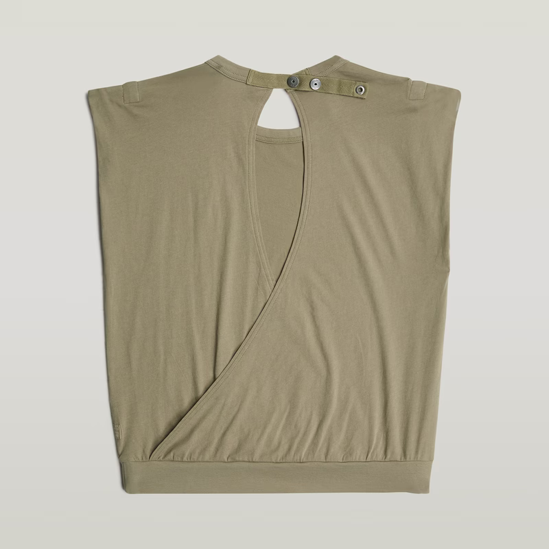 Open Back Loose Sleeveless Top