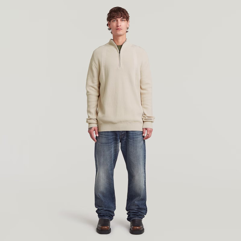 Structure Half Zip Knit