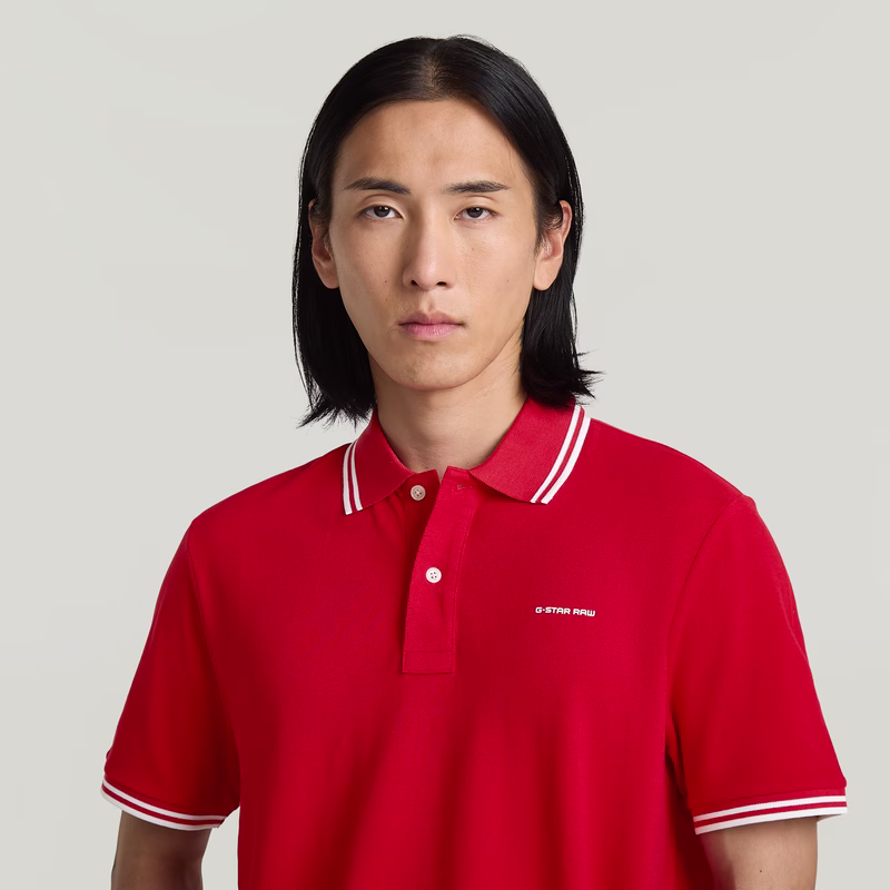 Chest Logo Striped Polo