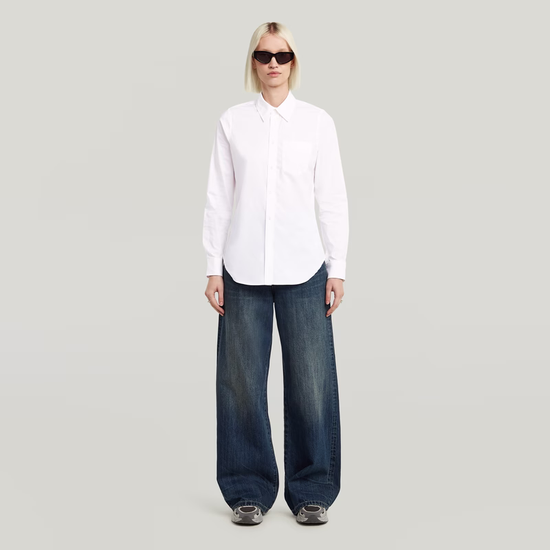 Slim Poplin Long Sleeve Shirt