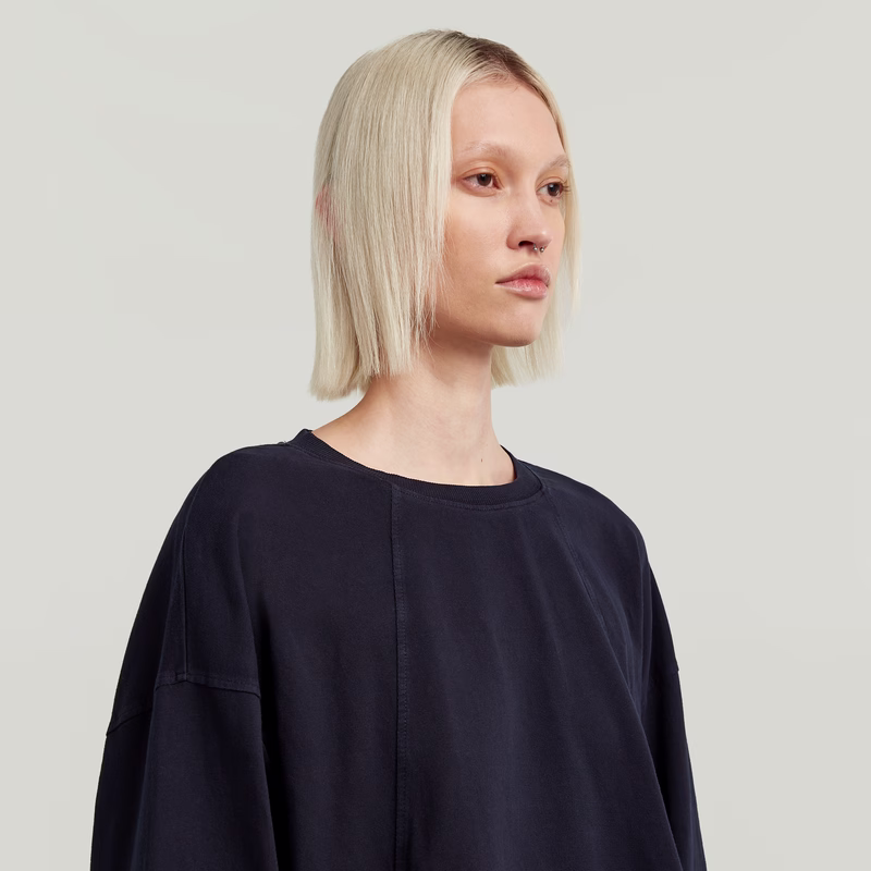 Washed 3D Mix Oversized T-Shirt