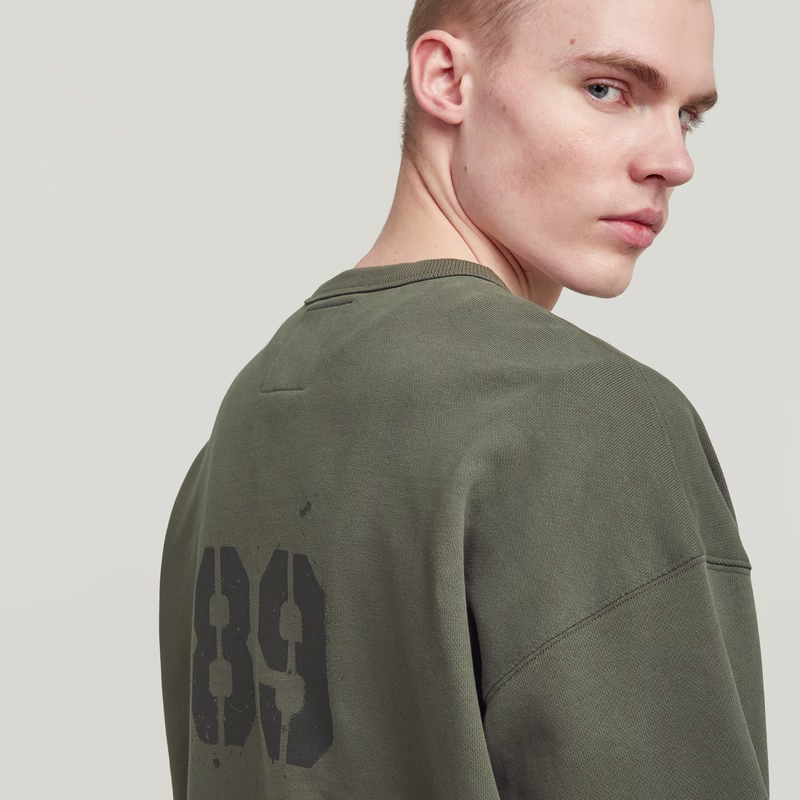 Sprayed 89 Graphic Loose Sweater