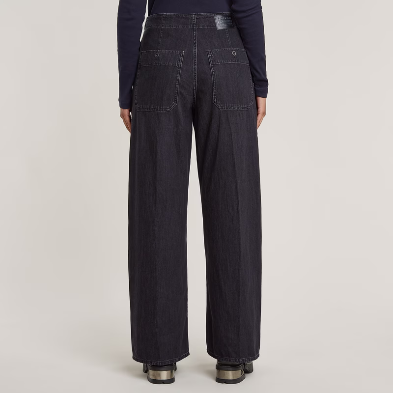 Belted Cargo Loose Jeans