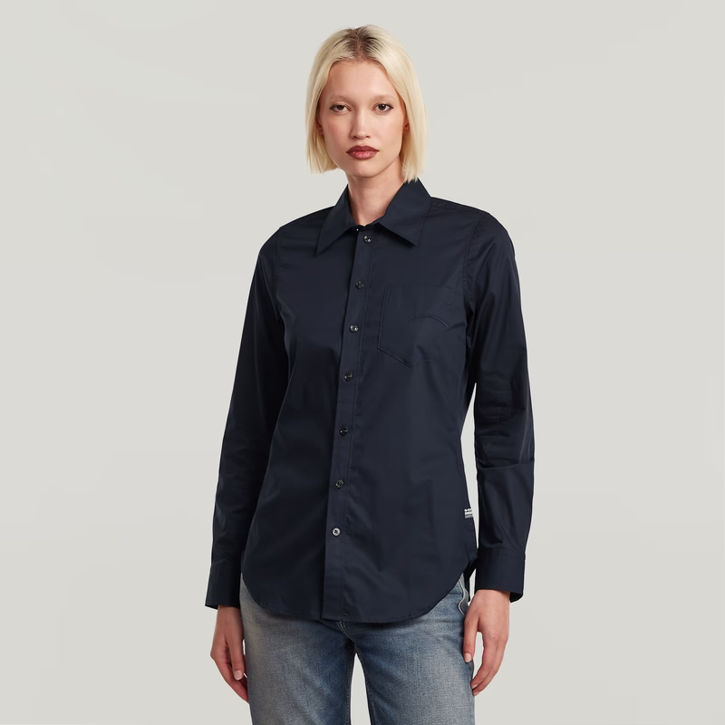Slim Poplin Long Sleeve Shirt