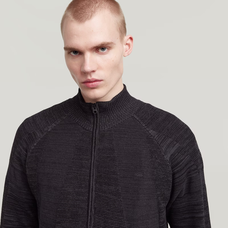 3D Biker Full Zip Knit
