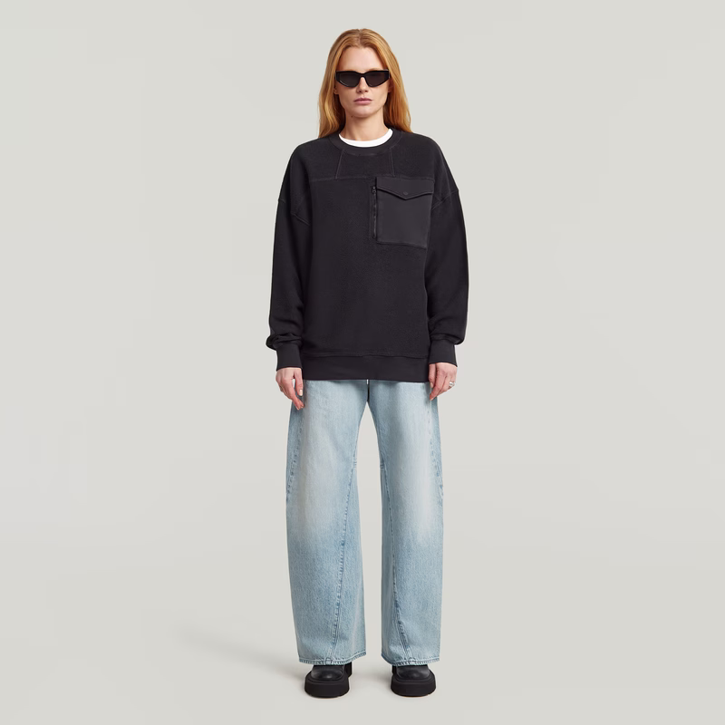 Oversized Pocket Mix Sweater